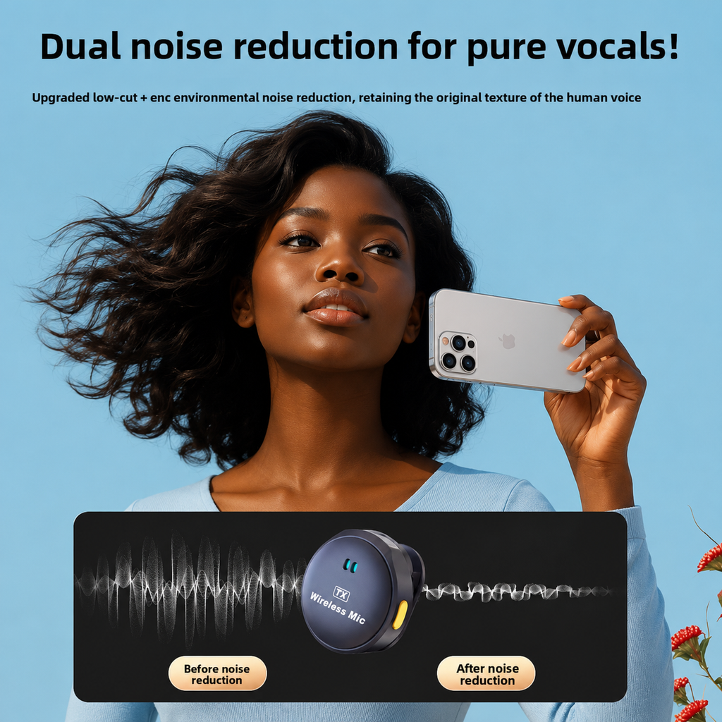 Wireless Lavalier Vlogging Microphone